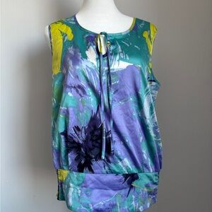 Vibrant Abstract Sleeveless Blouse
